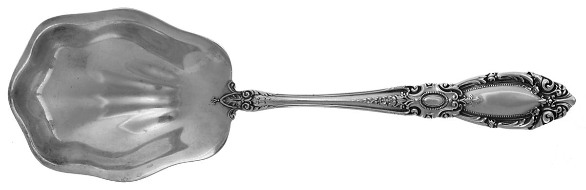King Richard (Sterling, 1932, No Monos) Solid Salad Serving Spoon by Towle Silver-1