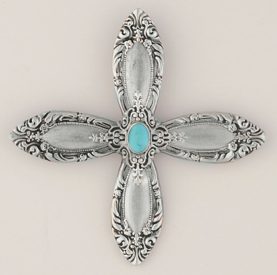 King Richard (Sterling, 1932, No Monos) Cross Pendant/Ornament by Towle Silver-1