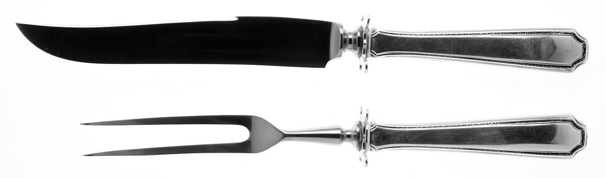 Lady Constance (Sterling, 1922) Small Stainless Blade 2-Piece Steak Carving Set by Towle Silver-1