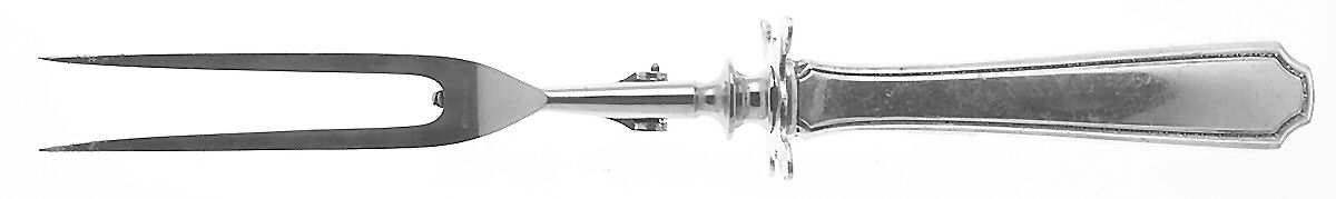 Lady Constance (Sterling, 1922) Large Stainless-Prong Roast Carving Fork by Towle Silver-1