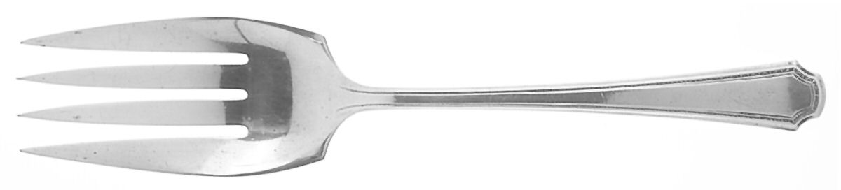 Lady Constance (Sterling, 1922) Large Solid Cold Meat Serving Fork by Towle Silver-1