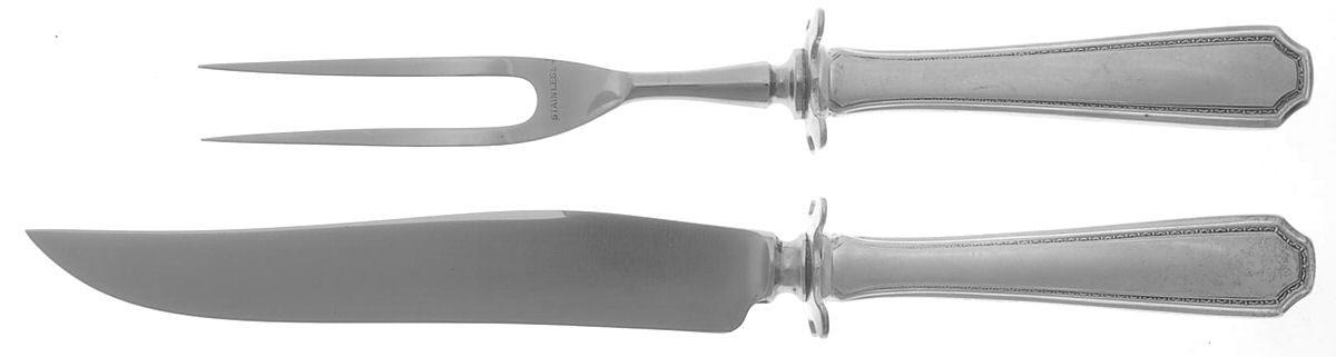 Lady Constance (Sterling, 1922) Small Steak 2-Piece Carving Set w/Stainless Blade by Towle Silver-1