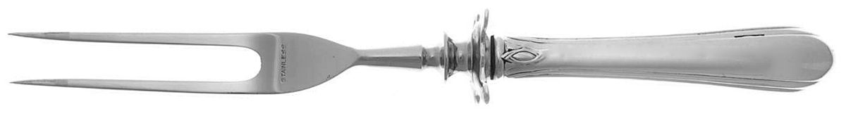 Lady Diana (Sterling, 1928, No Monograms) Small Steak Carving Fork with Stainless Prongs by Towle Silver-1