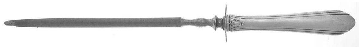Lady Diana (Sterling, 1928, No Monograms) Large Steel Rod Knife Sharpener by Towle Silver-1