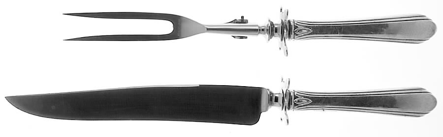 Lady Diana (Sterling, 1928, No Monograms) Small Steak 2-Piece Carving Set w/Stainless Blade by Towle Silver-1