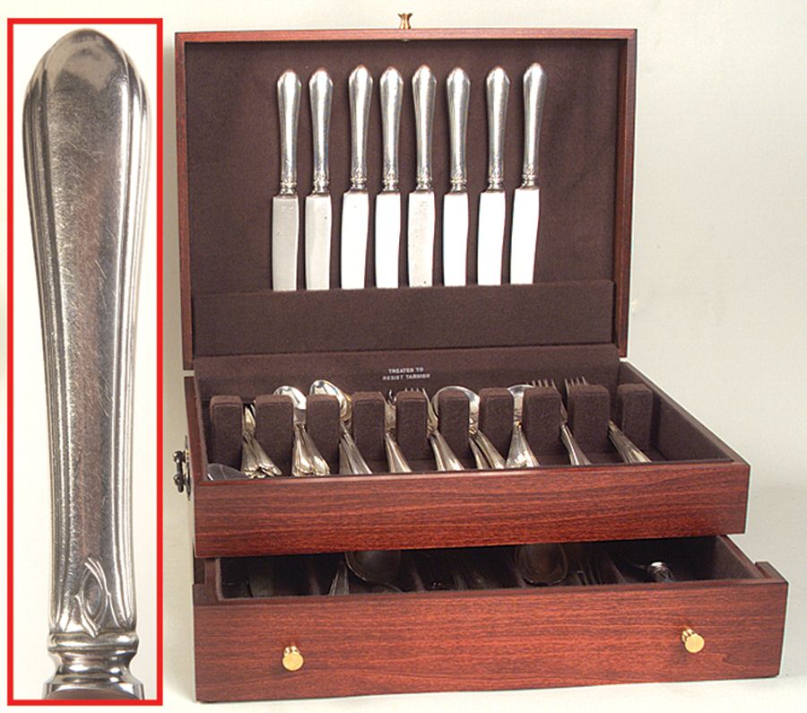 Lady Diana (Sterling, 1928, No Monograms) 70 Piece Set by Towle Silver-1