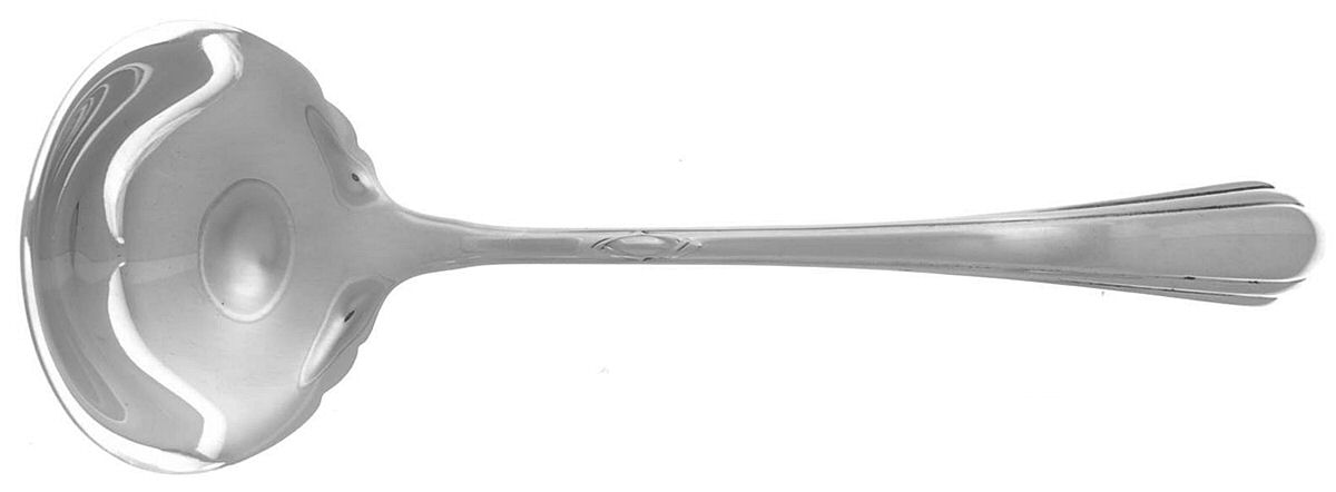 Lady Diana (Sterling, 1928, No Monograms) Solid Gravy Ladle by Towle Silver-1