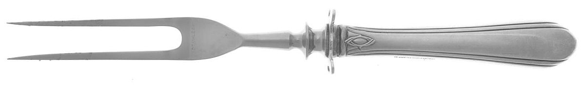 Lady Diana (Sterling, 1928, No Monograms) Small Steak Carving Fork with Stainless Prongs by Towle Silver-1