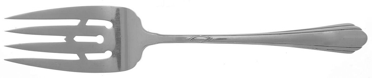 Lady Diana (Sterling, 1928, No Monograms) Small Solid Cold Meat Serving Fork by Towle Silver-1