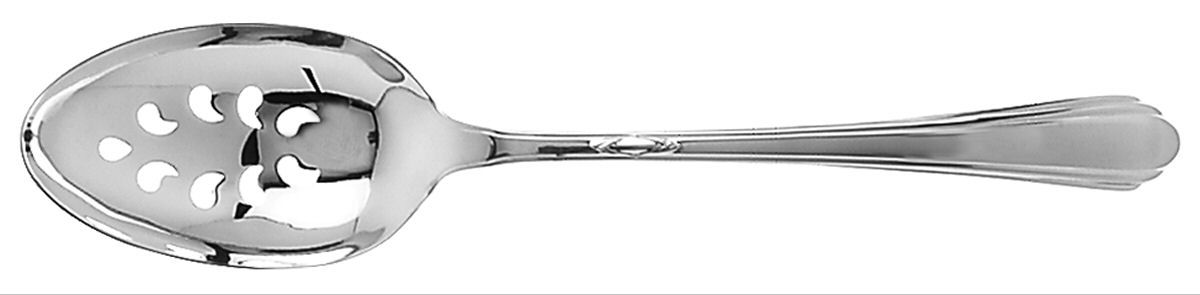 Lady Diana (Sterling, 1928, No Monograms) Pierced Tablespoon (Serving Spoon) by Towle Silver-1