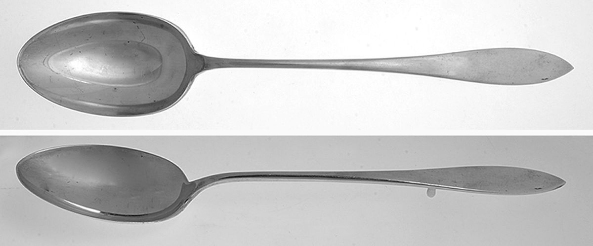Lafayette (Sterling, 1905, No Monograms) Gravy/Dressing Spoon with Button by Towle Silver-1