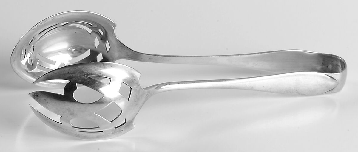 Lafayette (Sterling, 1905, No Monograms) Large Ice Serving Tongs by Towle Silver-1