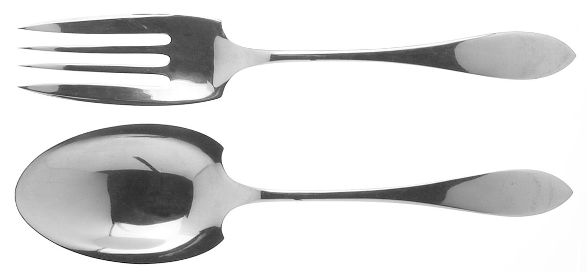 Lafayette (Sterling, 1905, No Monograms) Solid Oversized Serving Salad Set by Towle Silver-1