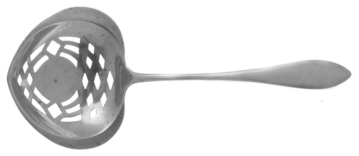 Lafayette (Sterling, 1905, No Monograms) Pierced Almond Spoon by Towle Silver-1