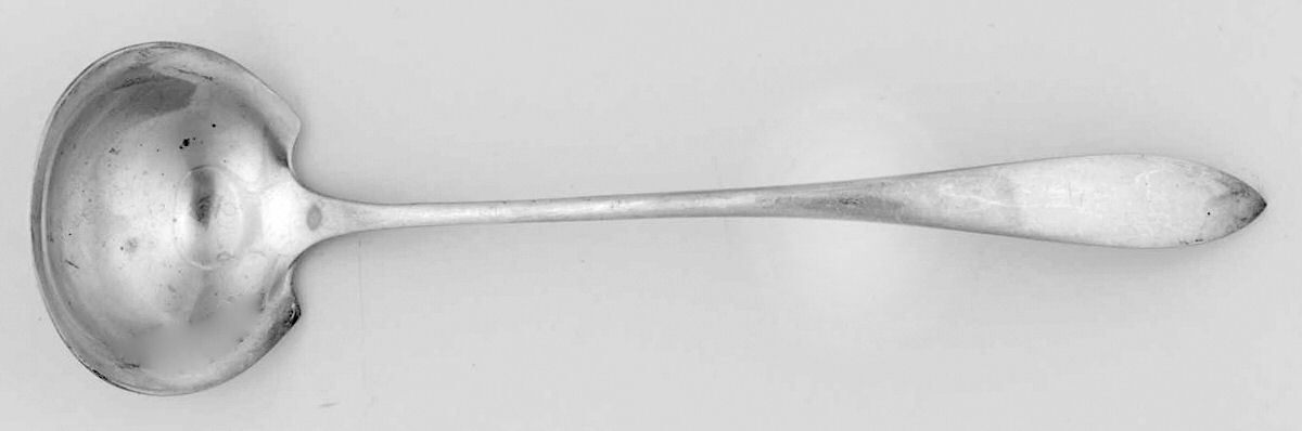 Lafayette (Sterling, 1905, No Monograms) Solid Piece Cream Ladle by Towle Silver-1