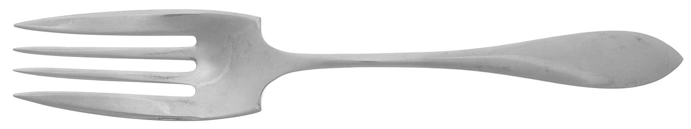 Lafayette (Sterling, 1905, No Monograms) Oversize Solid Salad Servng Fork by Towle Silver-1