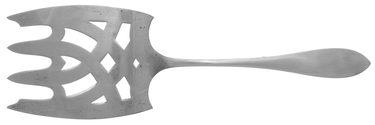 Lafayette (Sterling, 1905, No Monograms) Large Solid Asparagus Serving Fork by Towle Silver-1
