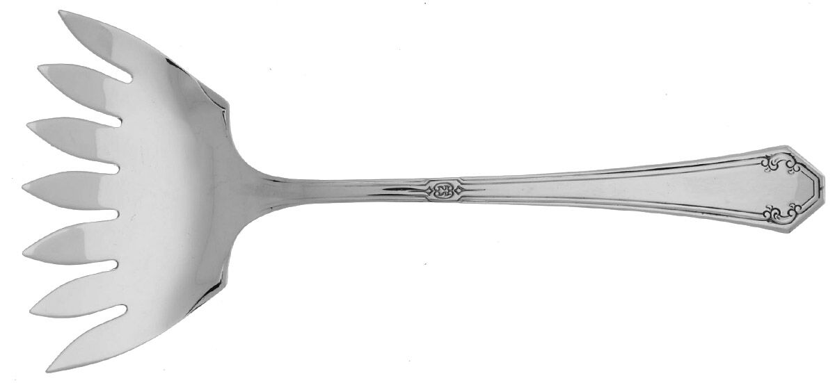Lady Mary (Sterling, 1917, No Monograms) Large Solid Tined Sardine Serving Fork by Towle Silver-1