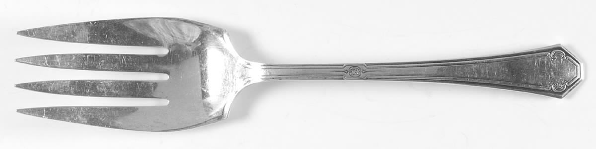 Lady Mary (Sterling, 1917, No Monograms) Solid Salad Serving Fork by Towle Silver-1