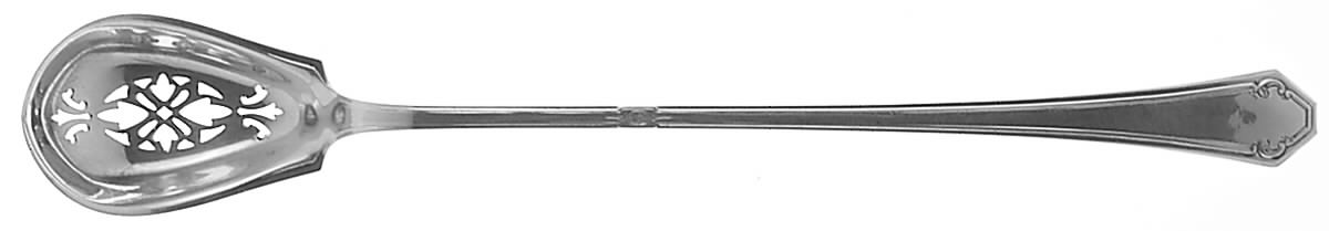 Lady Mary (Sterling, 1917, No Monograms) Pierced Bowl Long Handle Olive Spoon by Towle Silver-1