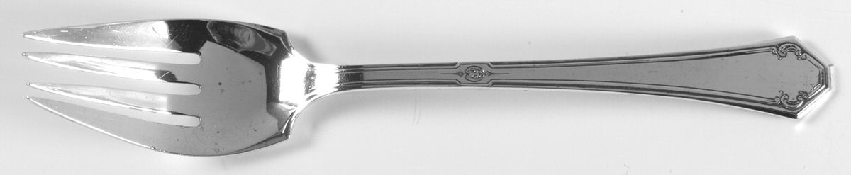 Lady Mary (Sterling, 1917, No Monograms) Individual Solid Fish Fork by Towle Silver-1