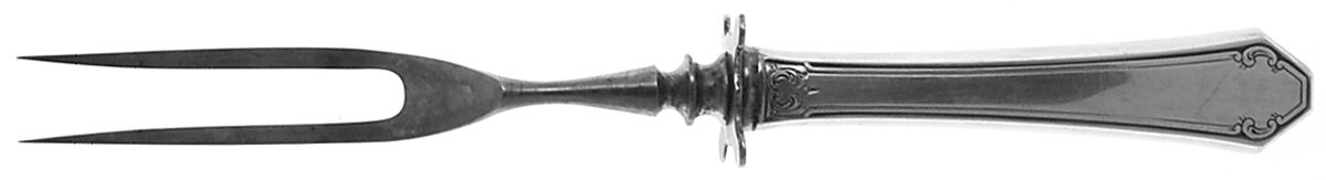 Lady Mary (Sterling, 1917, No Monograms) Small Steak Carving Fork with Stainless Prongs by Towle Silver-1