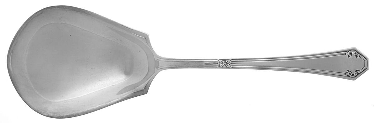 Lady Mary (Sterling, 1917, No Monograms) Solid Salad Serving Spoon by Towle Silver-1