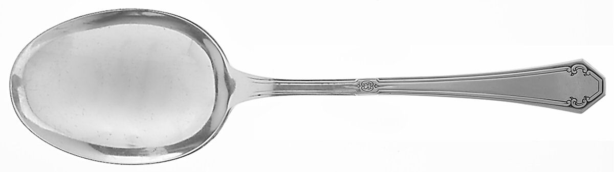 Lady Mary (Sterling, 1917, No Monograms) Solid Serving Spoon by Towle Silver-1