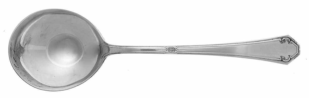 Lady Mary (Sterling, 1917, No Monograms) Round Bowl Soup Spoon (Gumbo) by Towle Silver-1