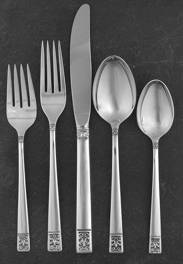Laureate (Sterling, 1968) 5 Piece Place Size Setting by Towle Silver-1