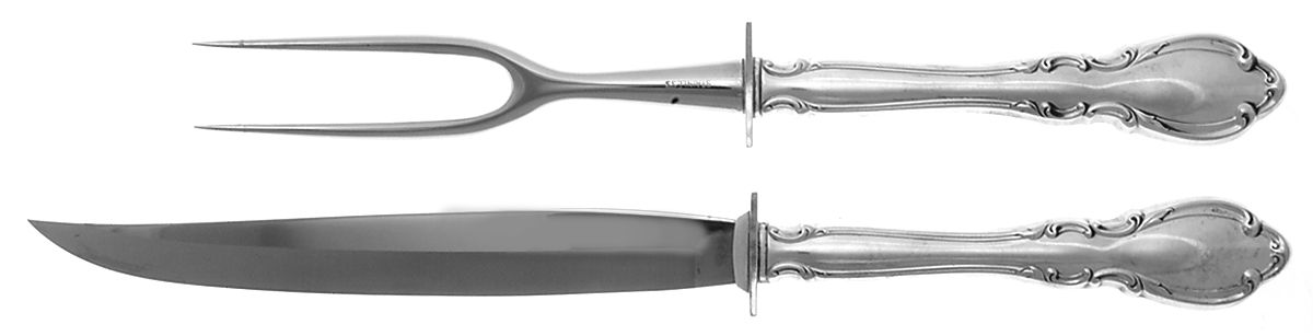 Legato (Sterling, 1962) Small Steak 2-Piece Carving Set w/Stainless Blade by Towle Silver-1