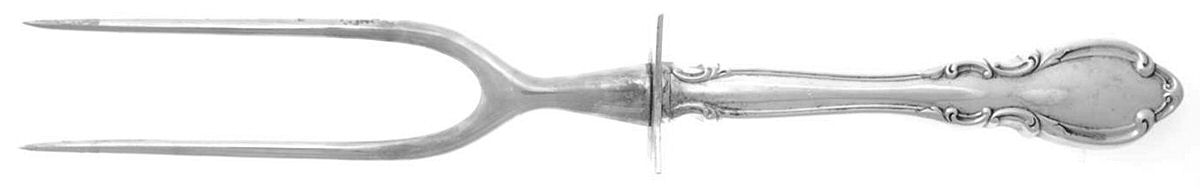 Legato (Sterling, 1962) Large Stainless-Prong Roast Carving Fork by Towle Silver-1