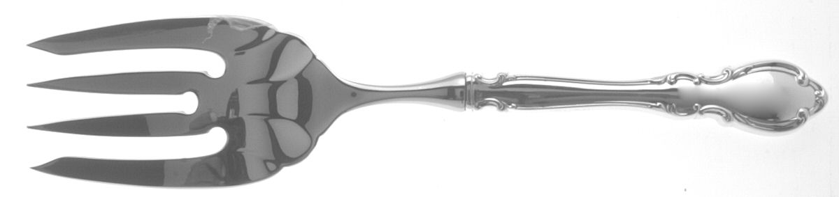 Legato (Sterling, 1962) Large Stainless-Tine Cold Meat Serving Fork by Towle Silver-1