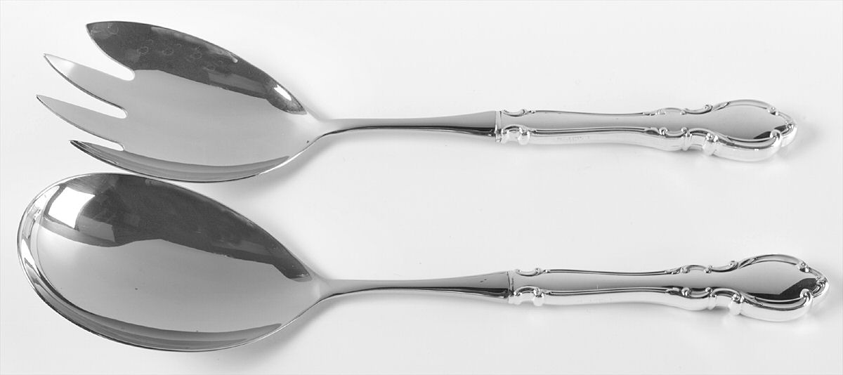Legato (Sterling, 1962) 2 Pc Salad Set with Stainless Bowl by Towle Silver-1