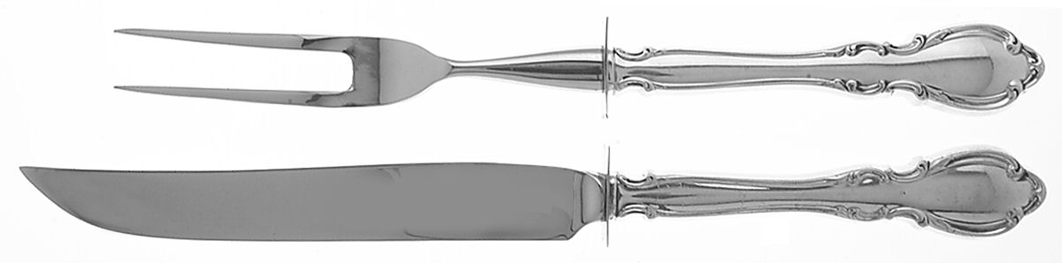 Legato (Sterling, 1962) Small Stainless Blade 2-Piece Steak Carving Set by Towle Silver-1
