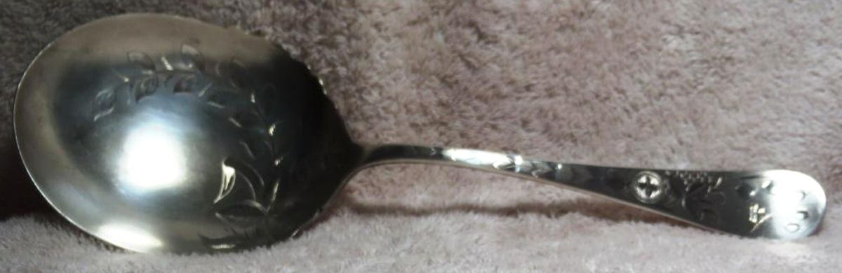 Lily (Sterling, 1888) Solid Salad Serving Spoon by Towle Silver-1