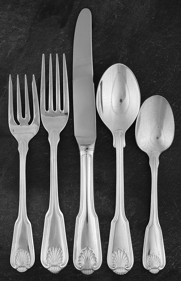 London Shell (Silverplate) 5 Piece Place Setting by Towle Silver-1