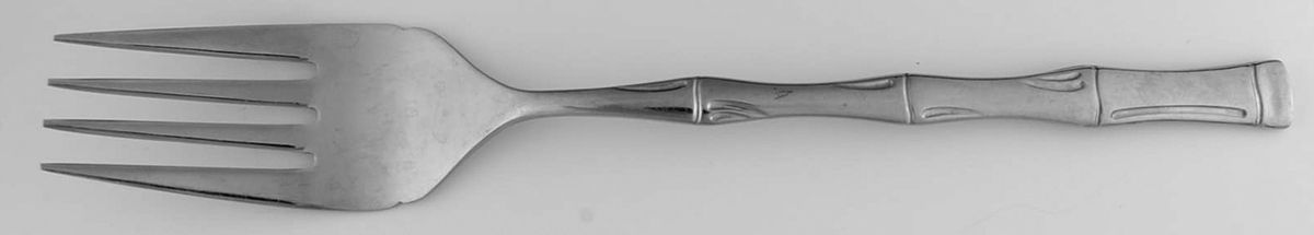 Lotte (Stainless) Large Solid Cold Meat Serving Fork by Towle Silver-1
