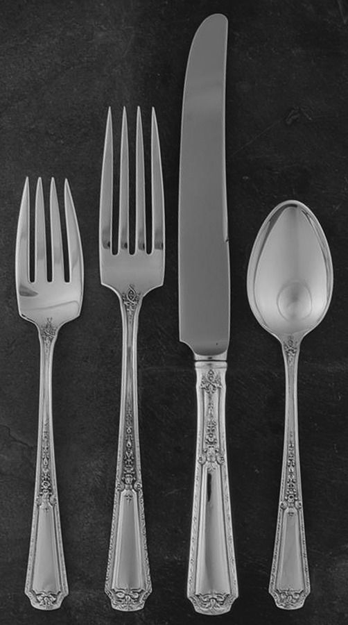 Louis XIV (Sterling, 1924, No Monograms) 4 Piece Place Size Setting by Towle Silver-1