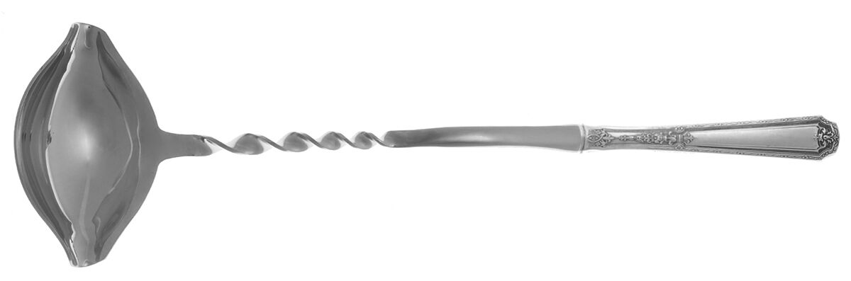 Louis XIV (Sterling, 1924, No Monograms) Punch Ladle with Stainless Bowl HC by Towle Silver-1