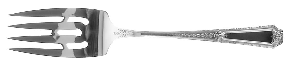 Louis XIV (Sterling, 1924, No Monograms) Small Solid Cold Meat Serving Fork by Towle Silver-1