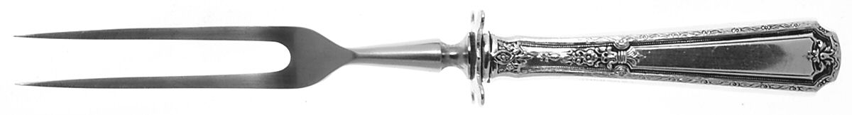 Louis XIV (Sterling, 1924, No Monograms) Small Steak Carving Fork with Stainless Prongs by Towle Silver-1