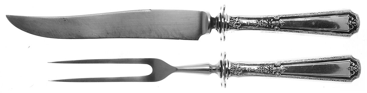 Louis XIV (Sterling, 1924, No Monograms) Small Steak 2-Piece Carving Set w/Stainless Blade by Towle Silver-1