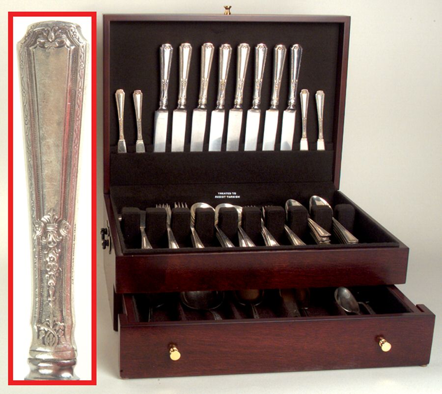 Louis XIV (Sterling, 1924, No Monograms) 64 Piece Set by Towle Silver-1