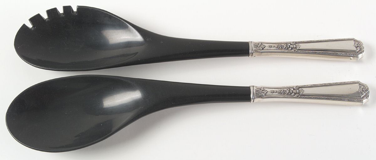Louis XIV (Sterling, 1924, No Monograms) Plastic Bowl 2-Piece Salad Set by Towle Silver-1