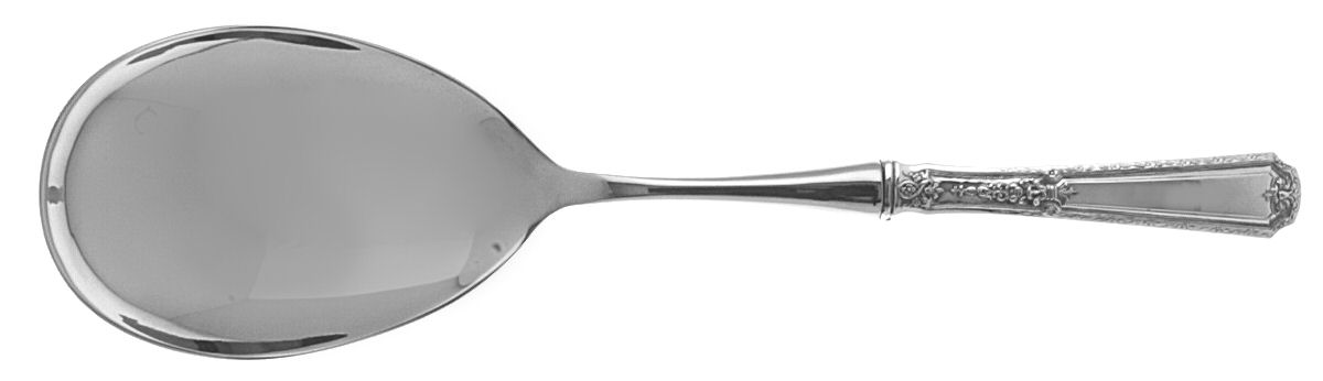 Louis XIV (Sterling, 1924, No Monograms) Salad Servng Spoon with Stainless Bowl by Towle Silver-1