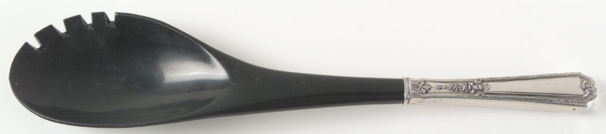 Louis XIV (Sterling, 1924, No Monograms) Salad Serving Fork with Plastic Prongs by Towle Silver-1