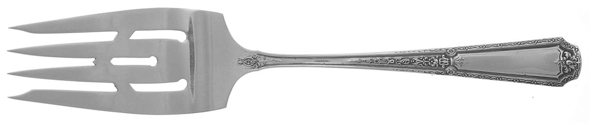 Louis XIV (Sterling, 1924, No Monograms) Large Solid Cold Meat Serving Fork by Towle Silver-1