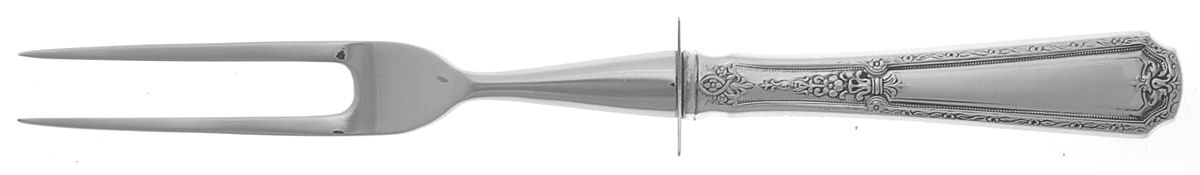 Louis XIV (Sterling, 1924, No Monograms) Small Steak Carving Fork with Stainless Prongs by Towle Silver-1