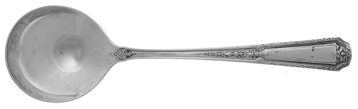 Louis XIV (Sterling, 1924, No Monograms) Round Bowl Soup Spoon (Cream Soup) by Towle Silver-1